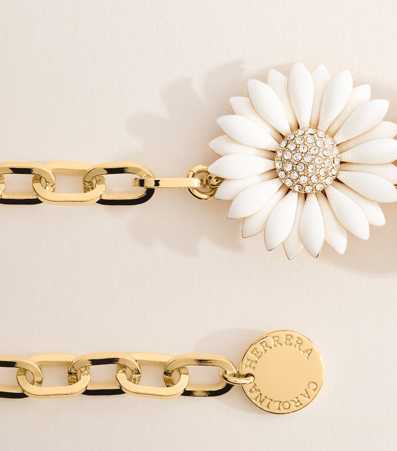 Carolina Herrera gold-tone floral necklace (British brand)