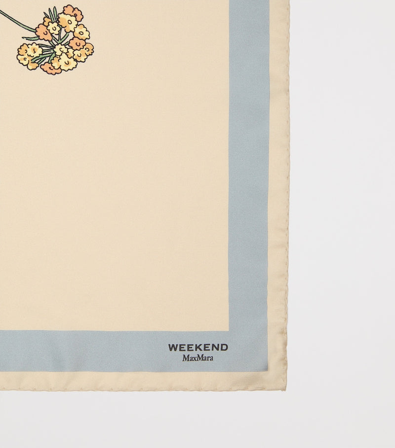 Weekend Max Mara silk floral scarf 90x90cm, UK version