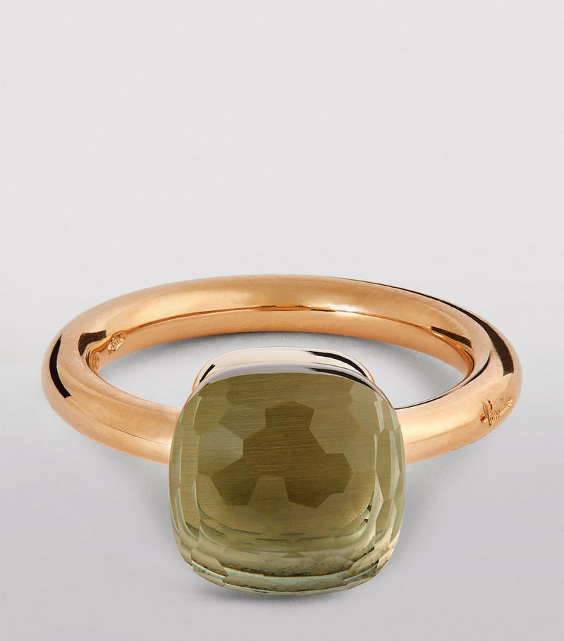 Pomellato Nudo Classic ring prasiolite 18k gold, UK version