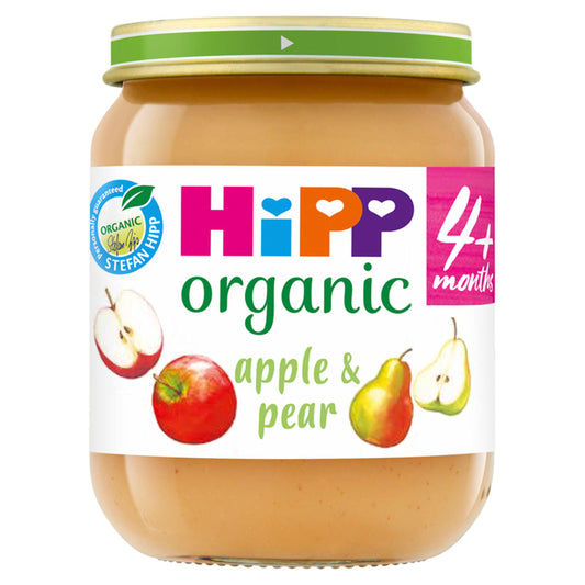 HiPP Organic Apple & Pear Baby Food Jar 4+ Months 125g GOODS Sainsburys   
