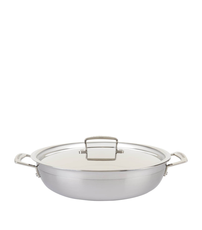 Le Creuset 3-ply stainless steel shallow casserole dish 30cm, UK version