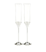 Harrods Wedgwood Love Knots Toasting Flutes Set of 2- Buy online at McGrocer