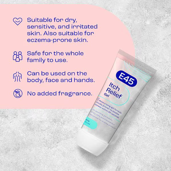 E45 Itch Relief Gel for Dry Skin - British product