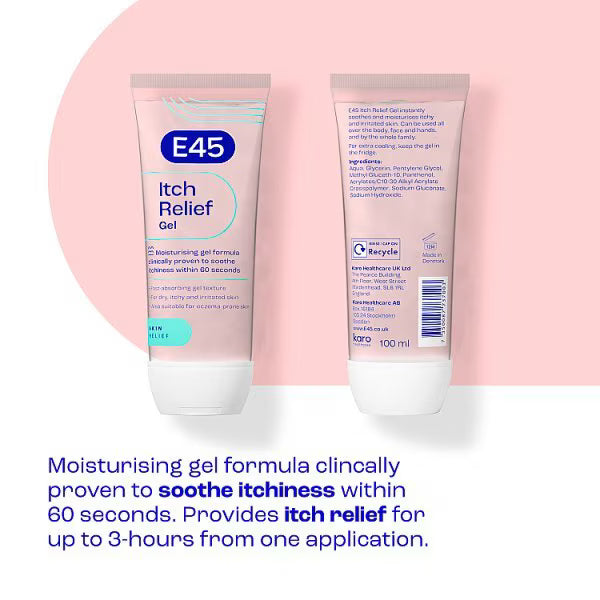 E45 Itch Relief Gel for Dry Skin - British product
