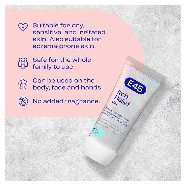 E45 Itch Relief Gel for Dry Skin - British product