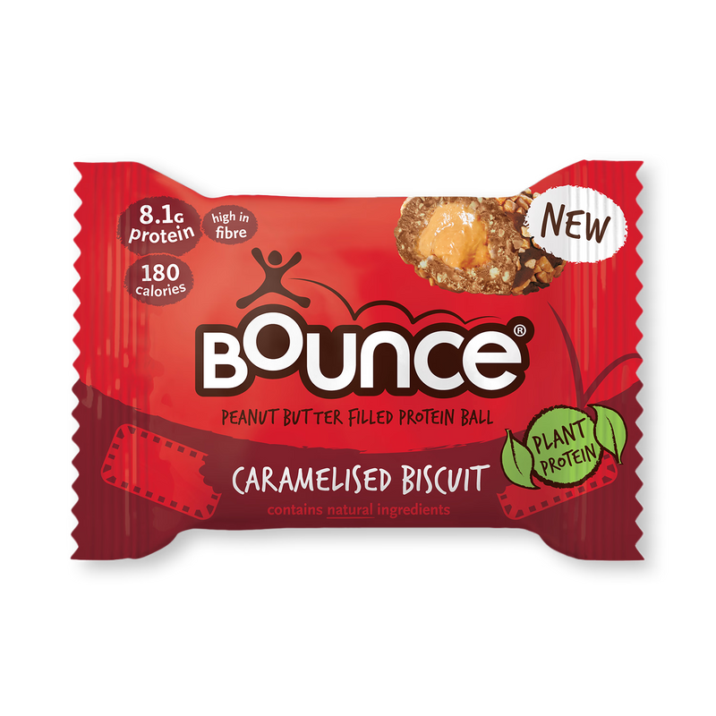 Bounce caramel biscuit protein ball 40g, UK version