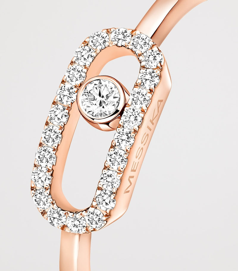 Messika Move Uno pink gold and diamond ring (British brand)