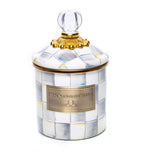 MacKenzie-Childs Demi Sterling Check Canister 17cm, imported from the UK