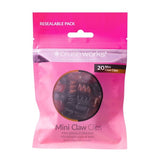 Superdrug Brushworks Mini Claw Clips Black Brown 20 Pack Hair Styling Accessories- Buy online at McGrocer