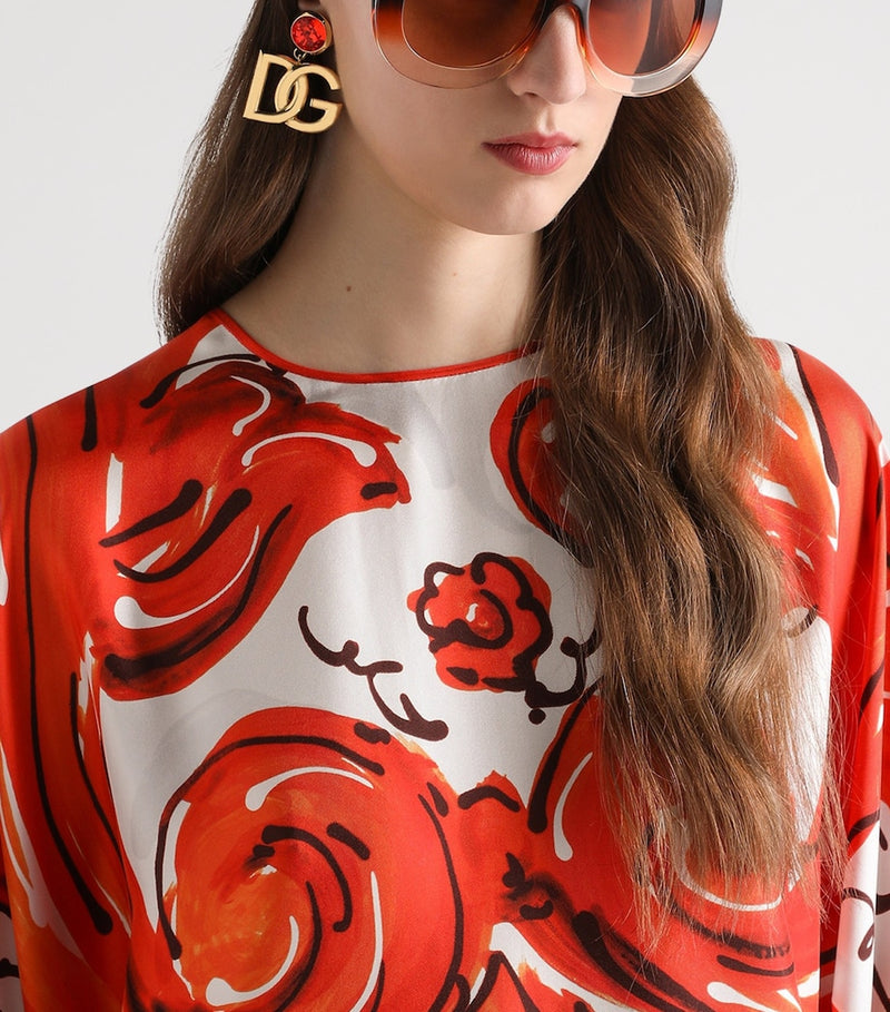 Dolce&Gabbana logo earrings gold-tone brass and crystal (British brand)
