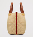 Valentino Garavani straw tote bag VLogo Signature medium, UK version