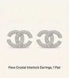 Balenciaga crystal embellished BB stud earrings, UK version
