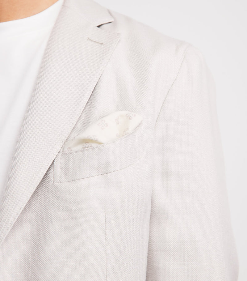 Eleventy cotton-wool pocket square geometric pattern - British product