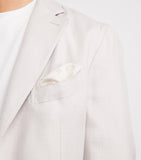 Eleventy cotton-wool pocket square geometric pattern - British product