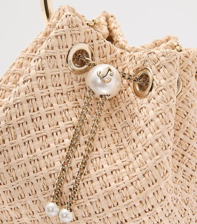 Jimmy Choo Raffia Bon Bon top-handle bag - British product