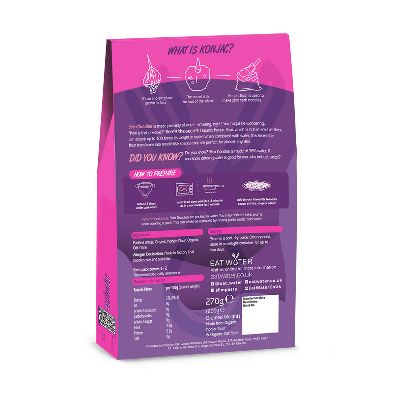 Eat Water Organic Slim Noodles Konjac 270g - British product