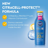 Nivea Sun Cream Lotion SPF 20 200ml, imported from the UK