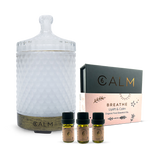 Holland & Barrett B Calm Aroma Diffuser with Breathe Calm Essential Oil Set - Orange, Lavender & Frankincense 3x5ml- Buy online at McGrocer