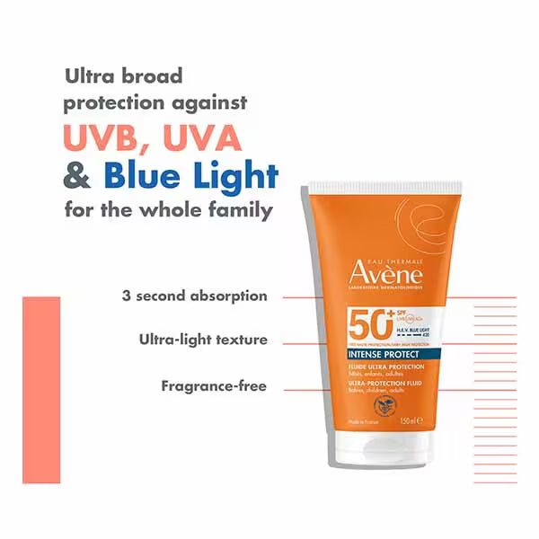 Avène Intense Protect Sun Cream Fluid 150ml - British product