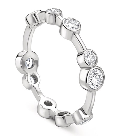 Harrods Boodles Platinum and Diamond Full-Hoop Ring- Buy online at McGrocer