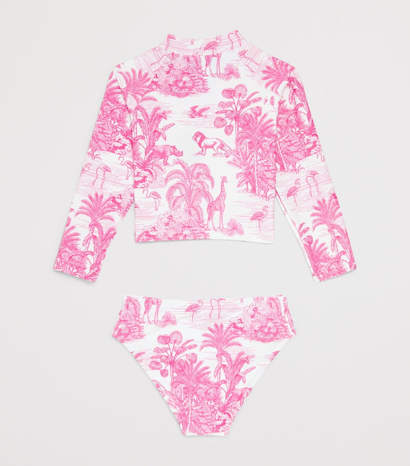 MARIE RAXEVSKY jungle print crop top bikini children's swimwear set (2-12 years), imported from the UK