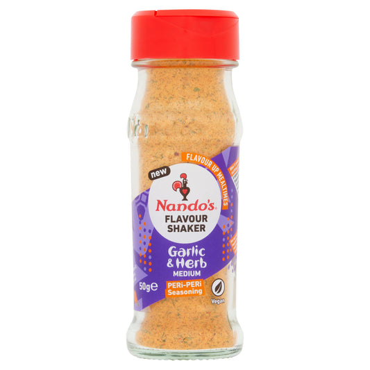 Nando's Flavour Shaker Garlic & Herb Medium Peri Peri Seasoning 50g GOODS Sainsburys   