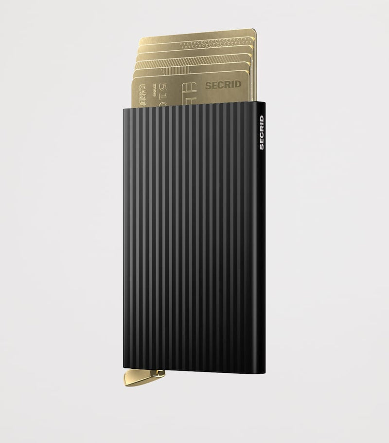 Secrid fluted aluminium card protector (British brand)