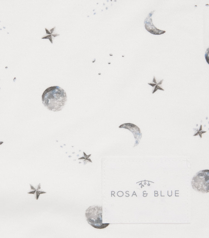 Rosa & Blue Starlit Moon blanket 90x75cm, UK version