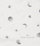 Rosa & Blue Starlit Moon blanket 90x75cm, UK version