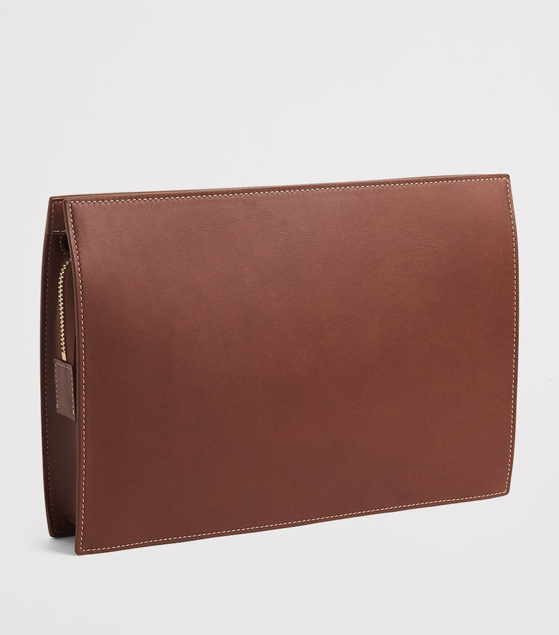 Eleventy hand-held pouch with palm strap - (British brand)
