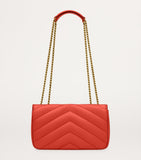 Saint Laurent small Loulou shoulder bag in matelassé lambskin, imported from the UK