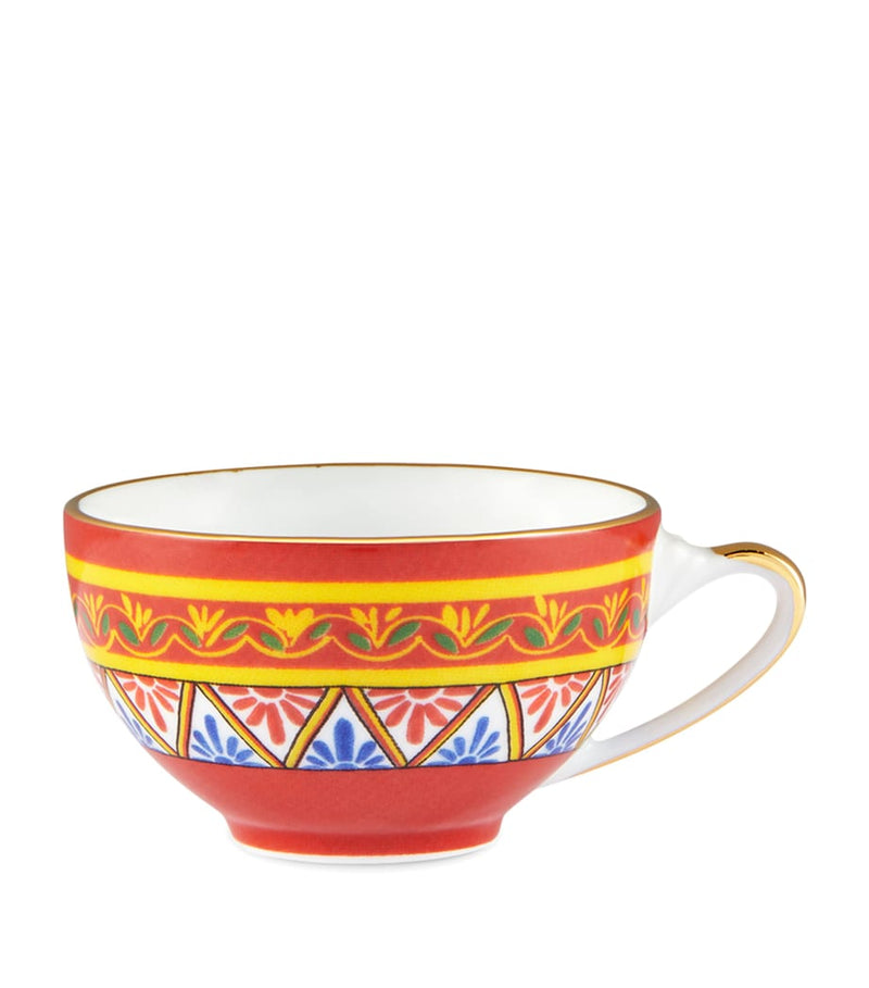Dolce&Gabbana Carreto print coffee cup and saucer set - British product