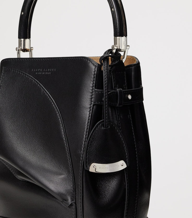 Ralph Lauren small leather floral bucket bag (British brand)