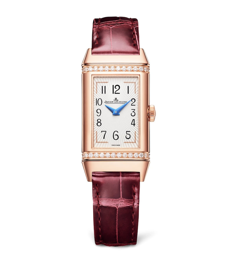 Jaeger-LeCoultre pink gold diamond Reverso One Duetto watch 20mm - British product
