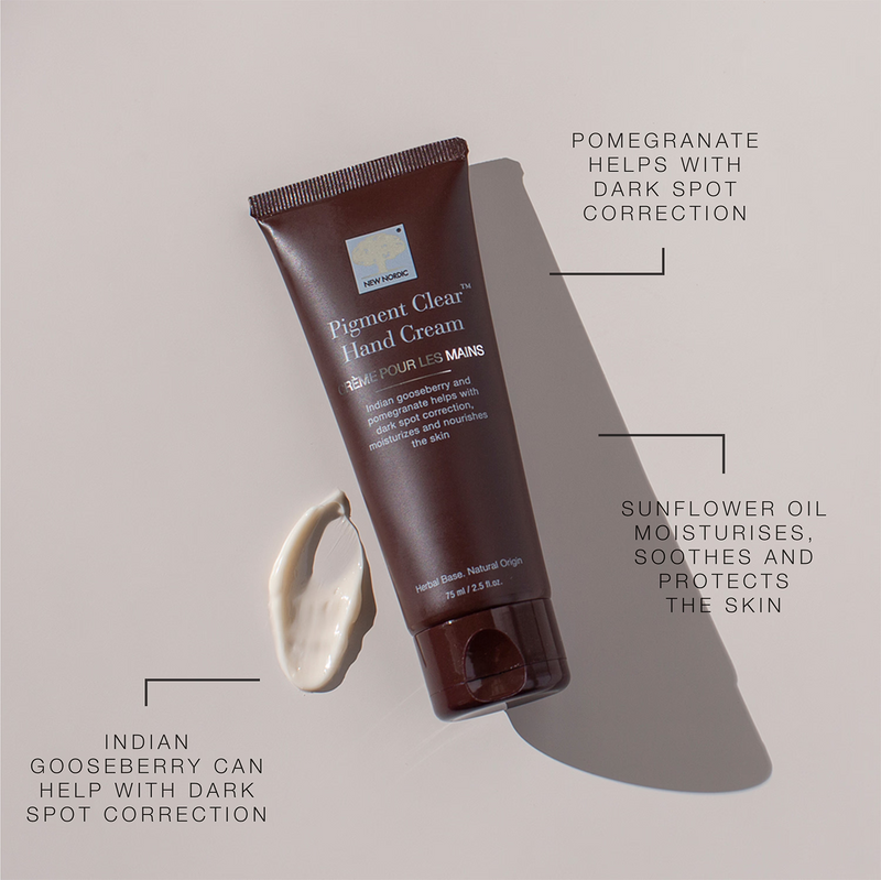 New Nordic Pigment Clear hand cream 75ml, imported from the UK
