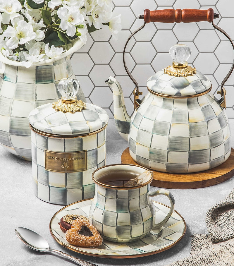MacKenzie-Childs Sterling Check mug - British product
