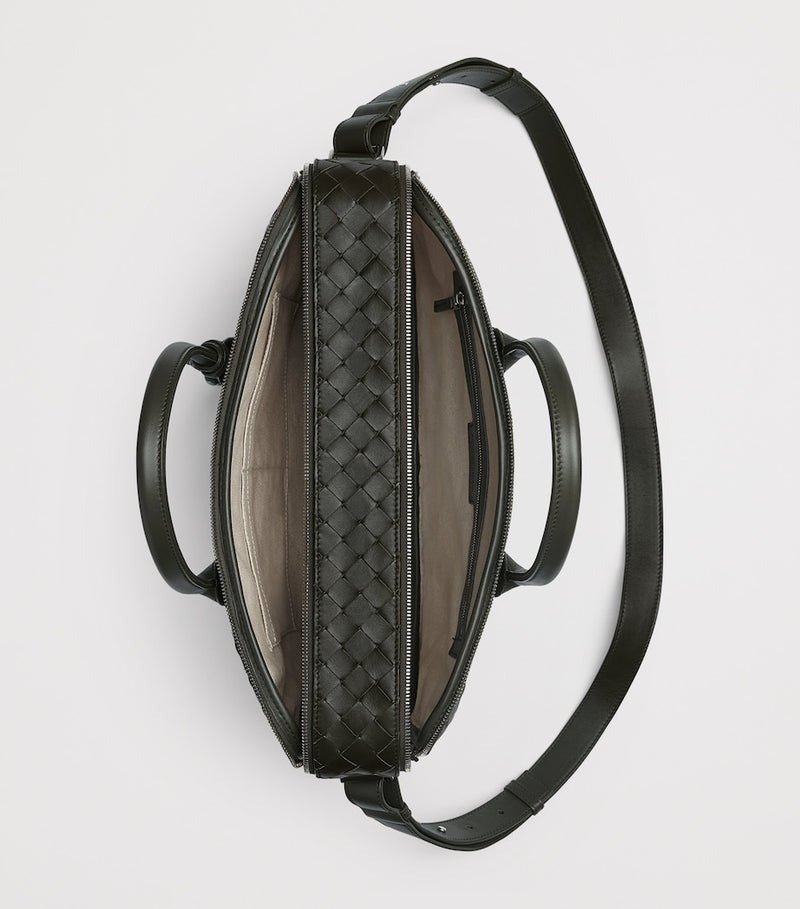 Bottega Veneta leather Intrecciato Getaway briefcase (British brand)