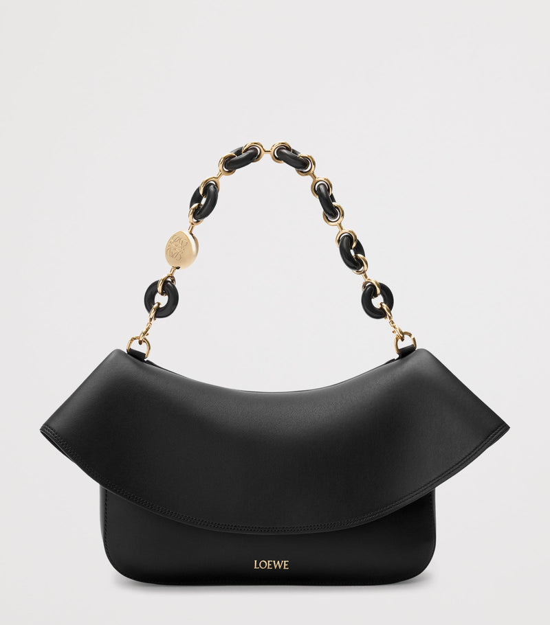 LOEWE Ola shoulder bag in calf leather with pebble hardware - British product