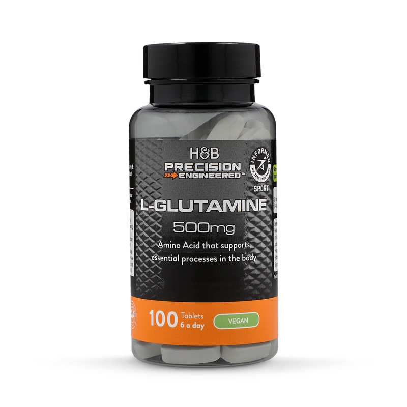 L-Glutamine amino acid supplement tablets 500mg 100 count, imported from the UK