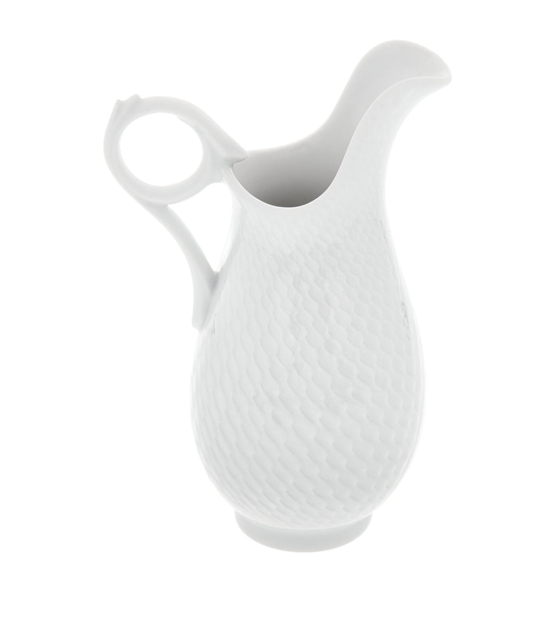 Meissen Waves Relief Creamer in bisque porcelain (British brand)