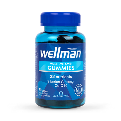 Vitabiotics Wellman Gummies Multivitamines Saveur Orange 60 pièces