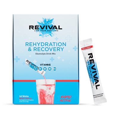 Holland & Barrett Revival Rehydration & Recovery Wild Cherry Hydration Powder 12 Pack- Buy online at McGrocer