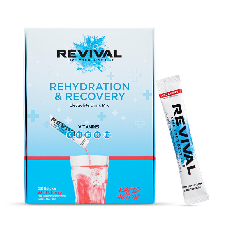 Revival Wild Cherry hydration powder 12 pack, UK version