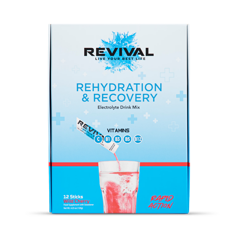 Revival Wild Cherry hydration powder 12 pack, UK version