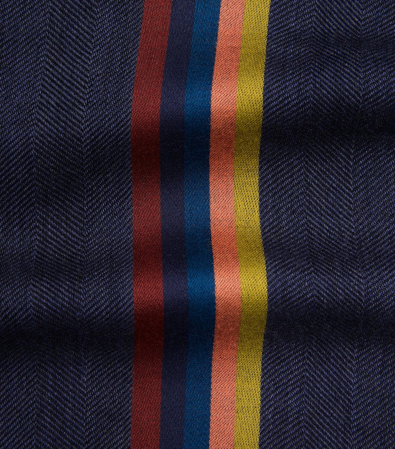 Paul Smith virgin wool-blend central stripe scarf, UK version