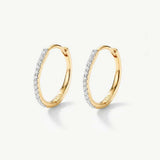 MUCHV two-tone tennis hoop earrings, imported from the UK