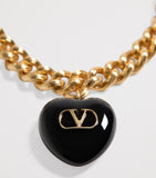 Valentino Garavani Coeur Royal bracelet with enamel heart charm (British brand)
