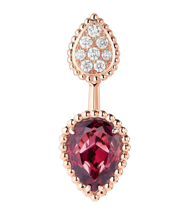 Boucheron Serpent Bohème rose gold diamond garnet earrings - British product