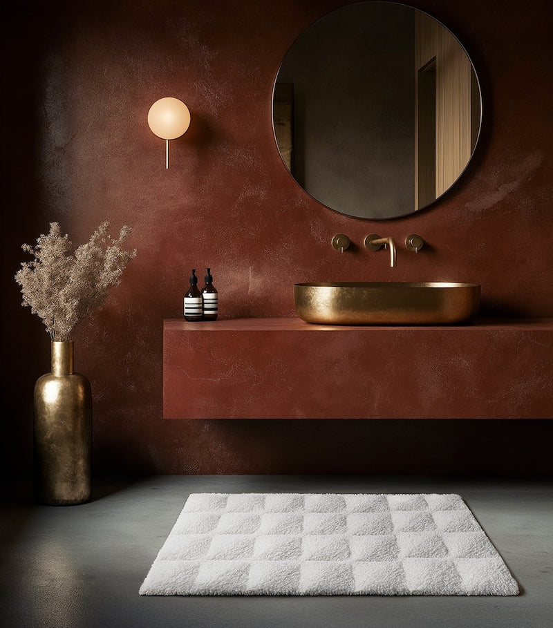 Graccioza Egyptian cotton diamonds bath mat 60x100cm (British brand)