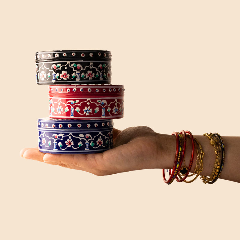 Jasmine body butter with jojoba oil in hand-painted jar, imported from the UK